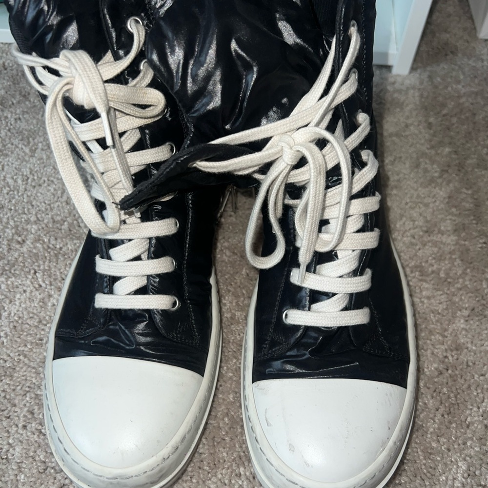 Rick Owens Black and White Sneakers